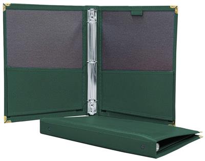Deluxe Folio w/3-Ring Binder-Green